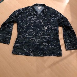 Official US Navy working uniform digital camo blue